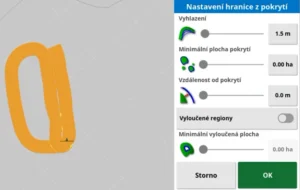 Nastavení hranice z pokrytí