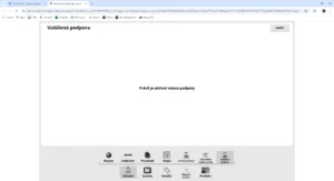 Okno, kde lze ovládat konzoli